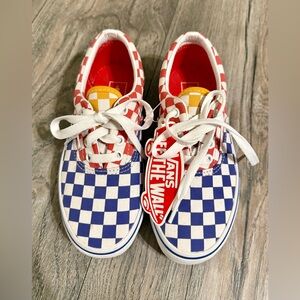 Brand new Vans colorful lace up checkerboard, for girls or boys. RARE.